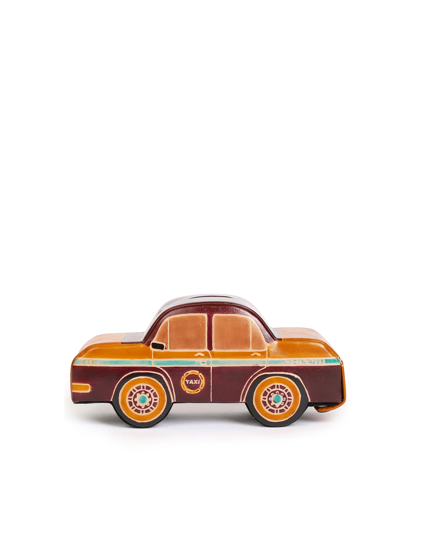 Taxi Money Bank Handcrafted Leather Shantiniketan