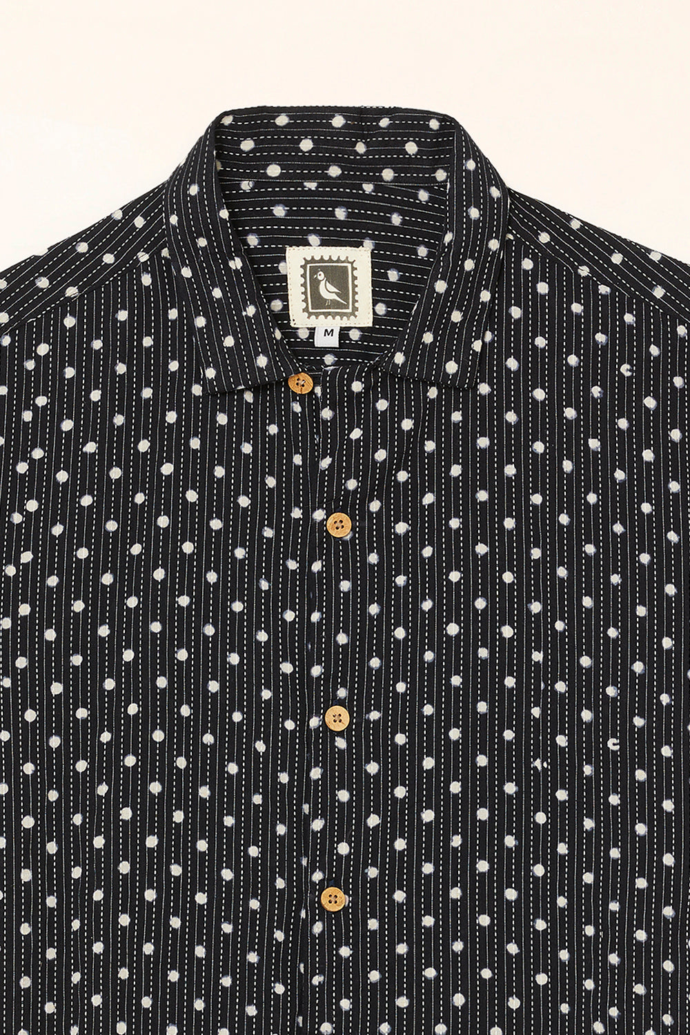 Polka Block Print Kantha Shirt