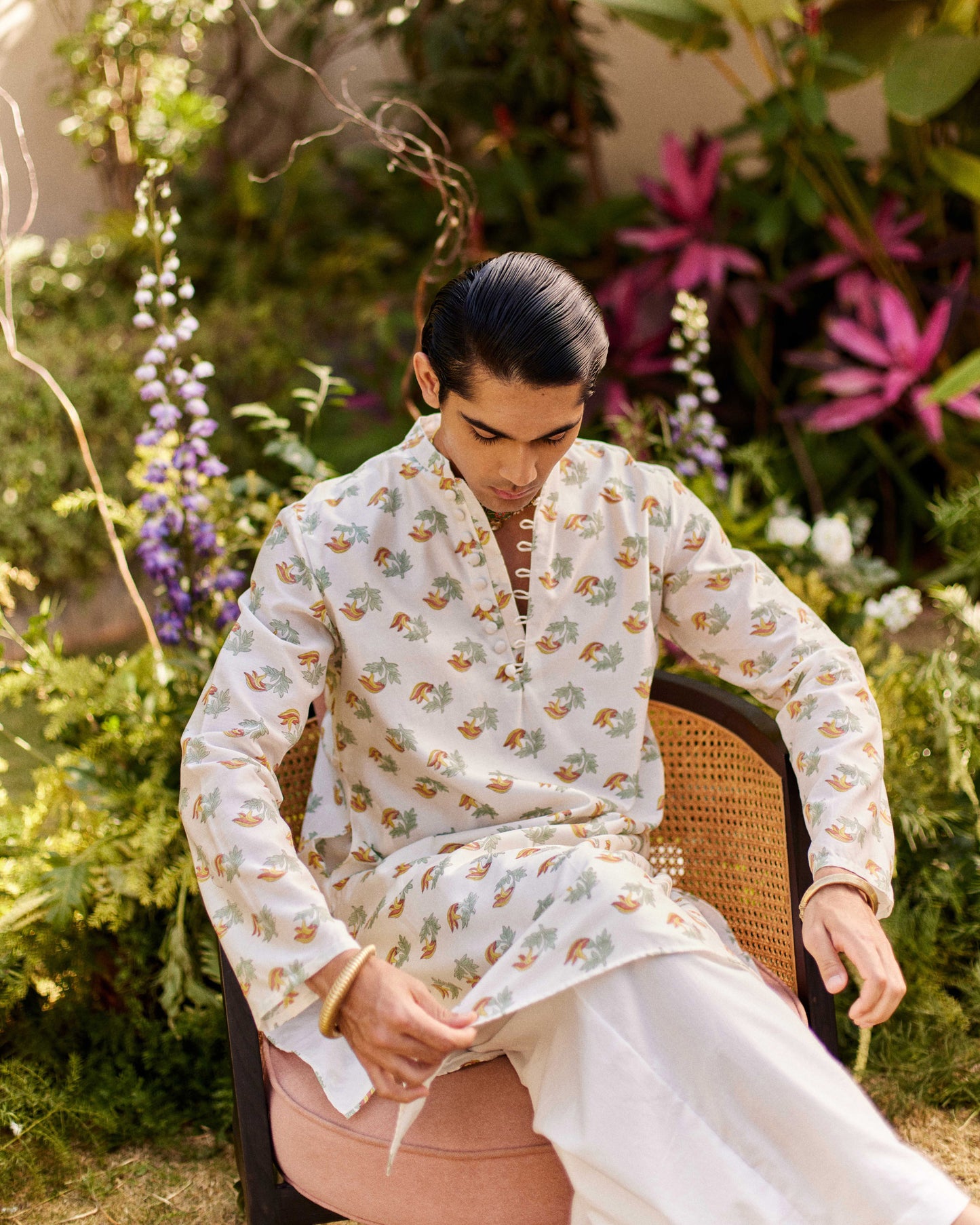 Tesu Buta Off White kurta