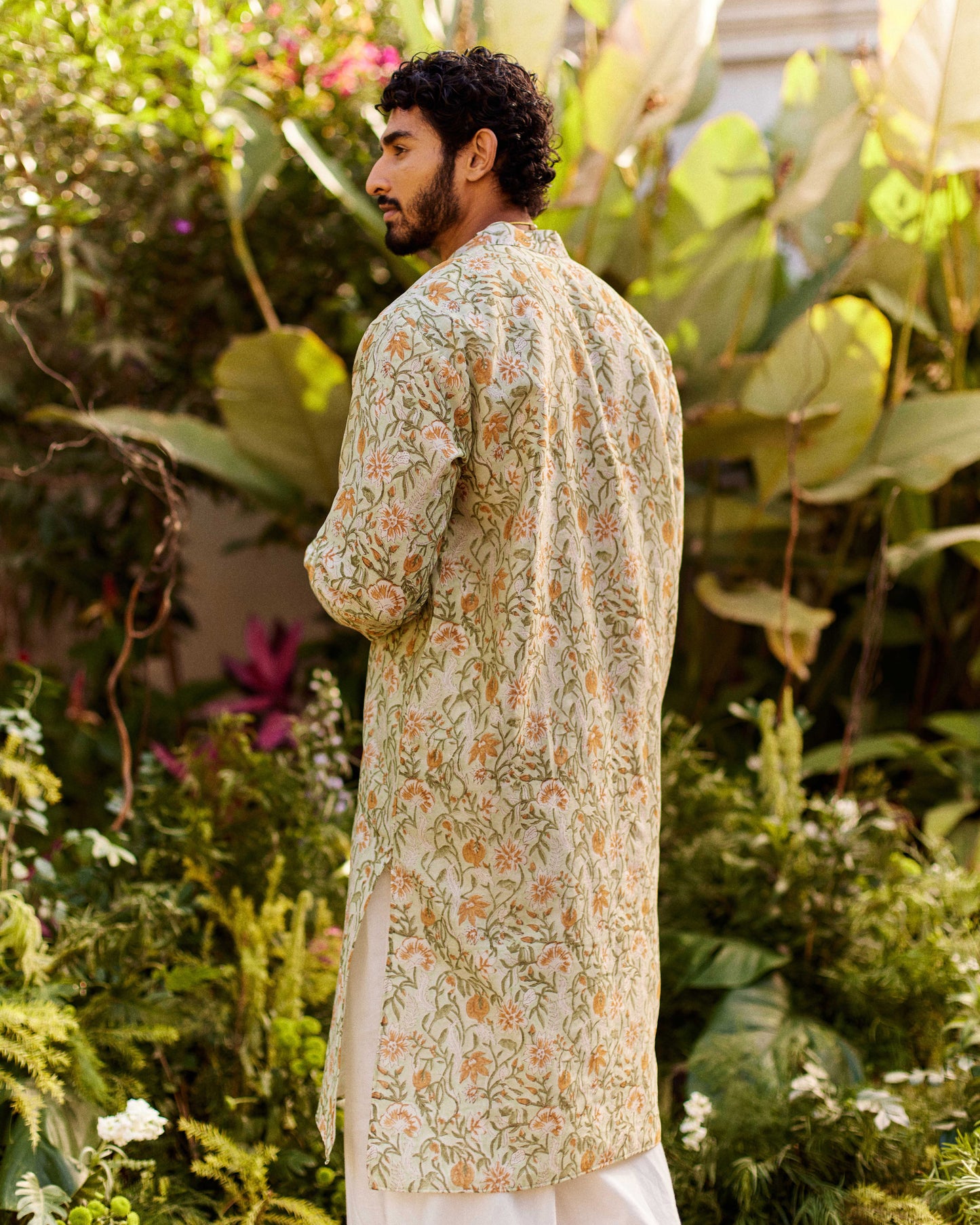Anaar Jaal Orange kurta