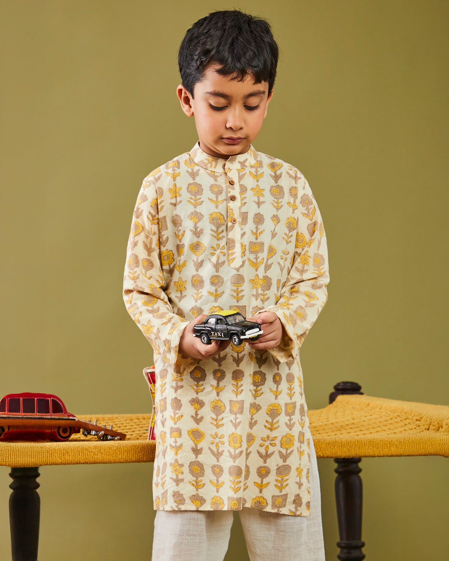 Ajrakh Gamla Kurta Pajama Set