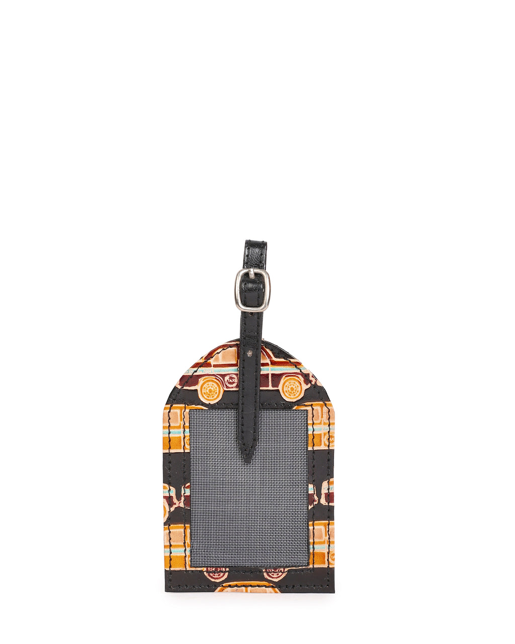 Taxi Luggage Tag Handcrafted Leather Shantiniketan