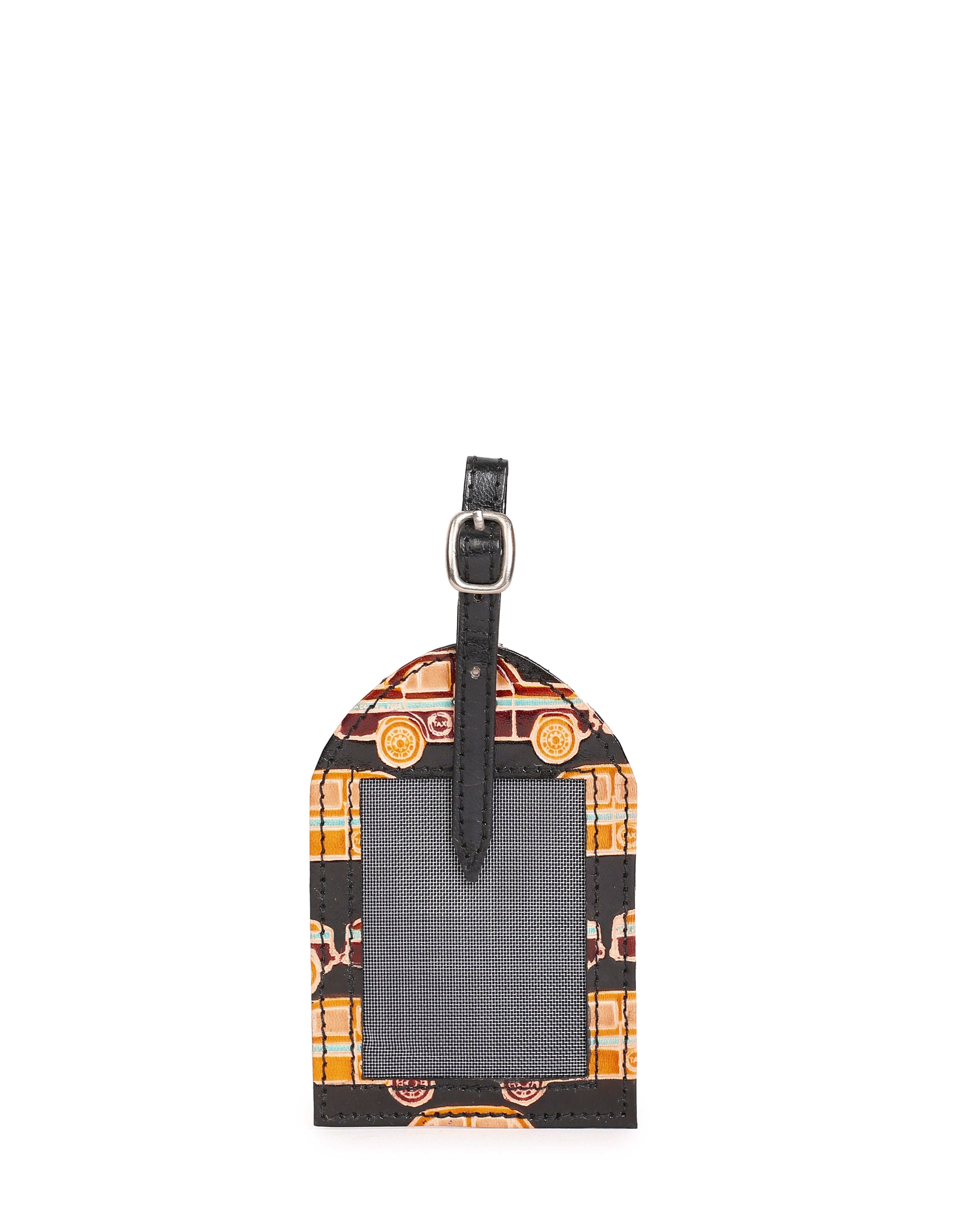 Taxi Luggage Tag Handcrafted Leather Shantiniketan