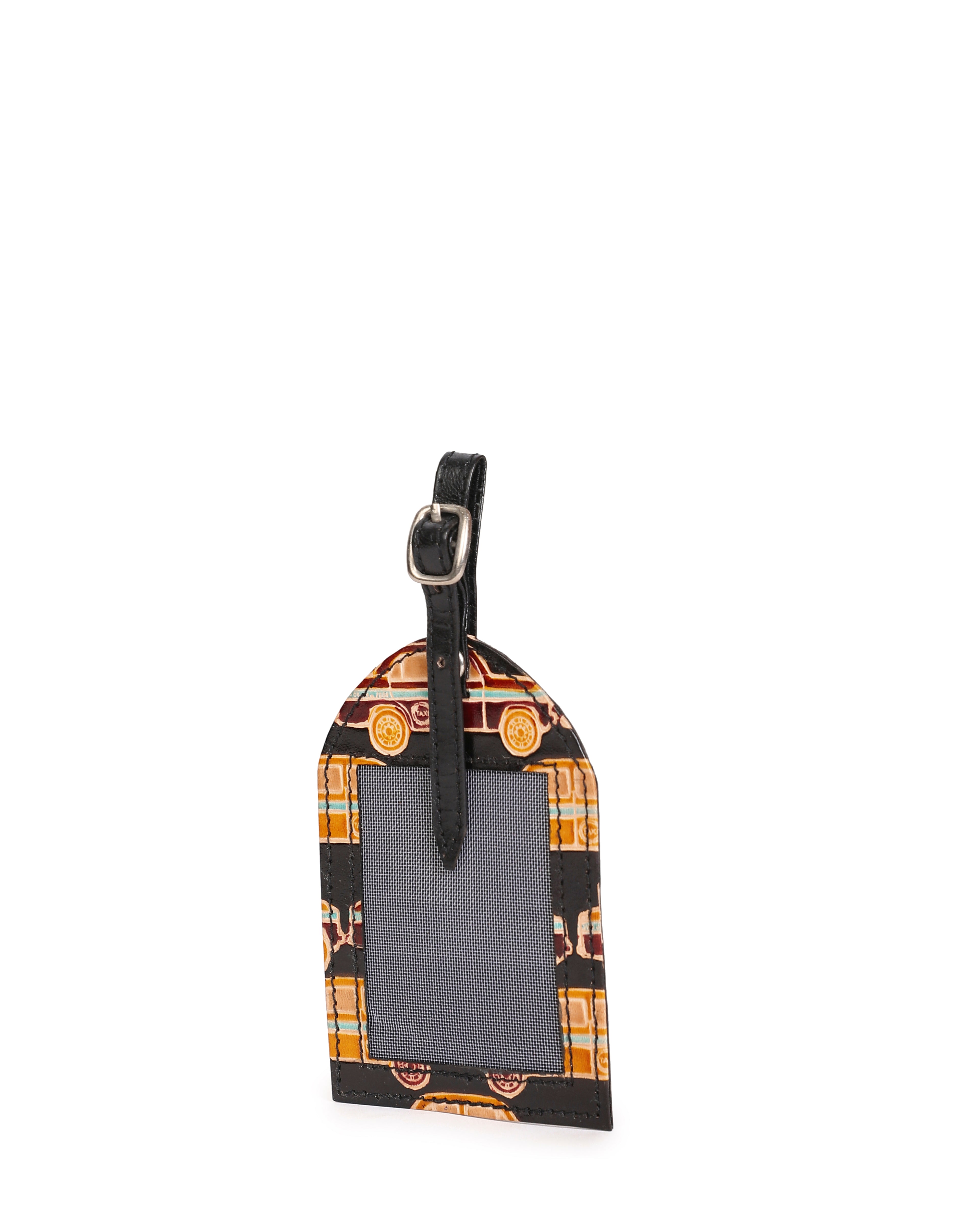 Taxi Luggage Tag Handcrafted Leather Shantiniketan