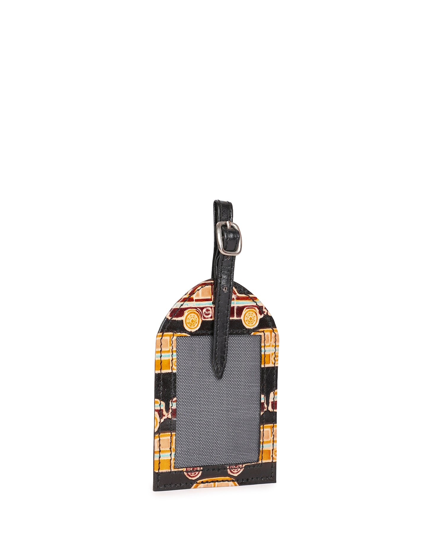 Taxi Luggage Tag Handcrafted Leather Shantiniketan