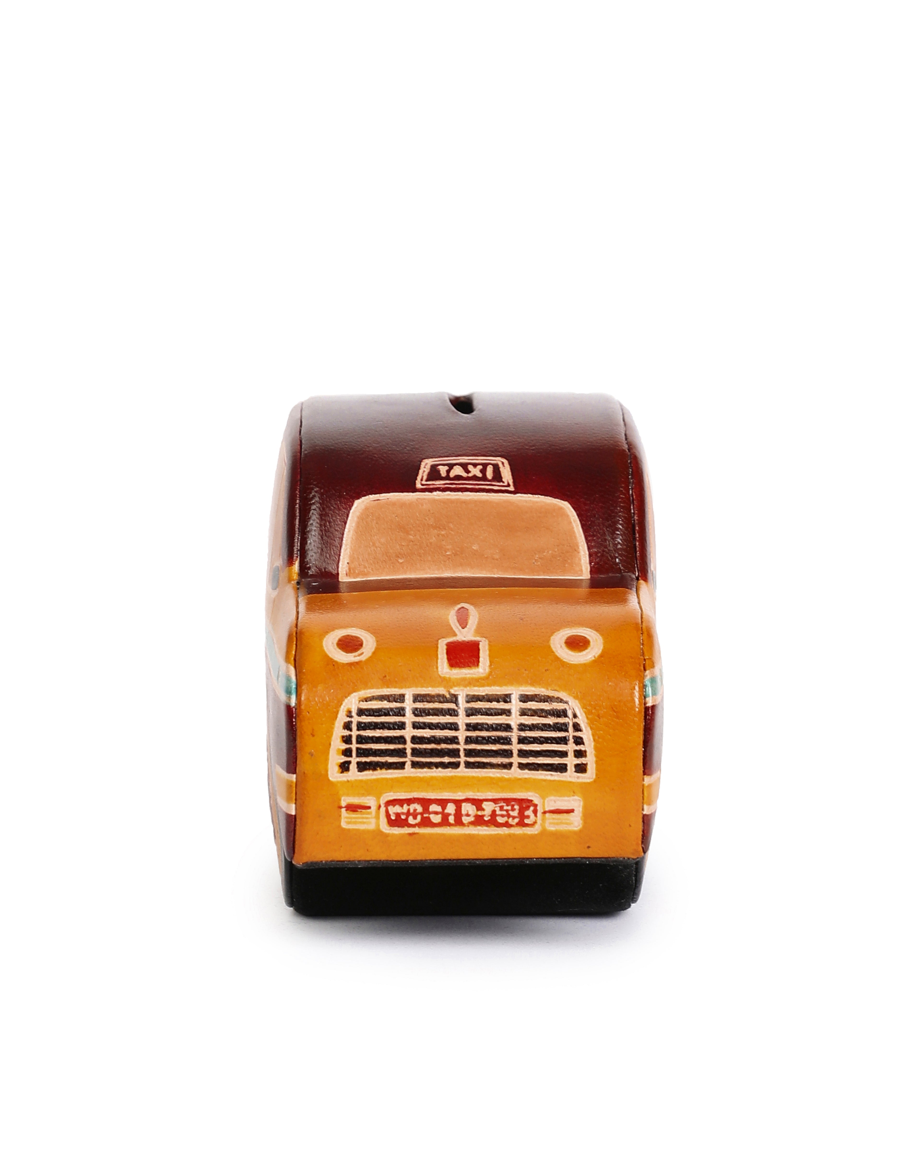 Taxi Money Bank Handcrafted Leather Shantiniketan