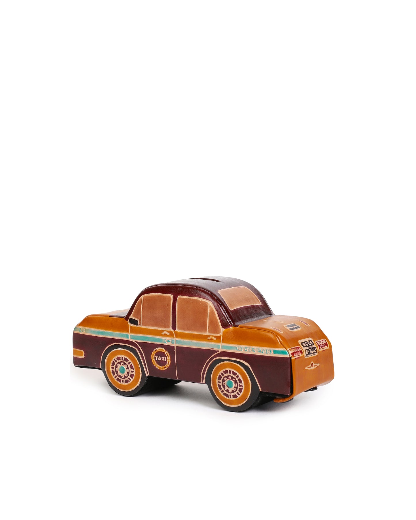 Taxi Money Bank Handcrafted Leather Shantiniketan