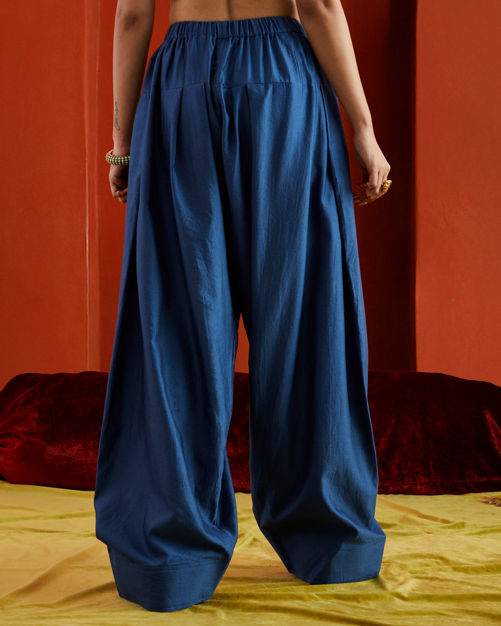 Blue Chanderi Farshi Salwar