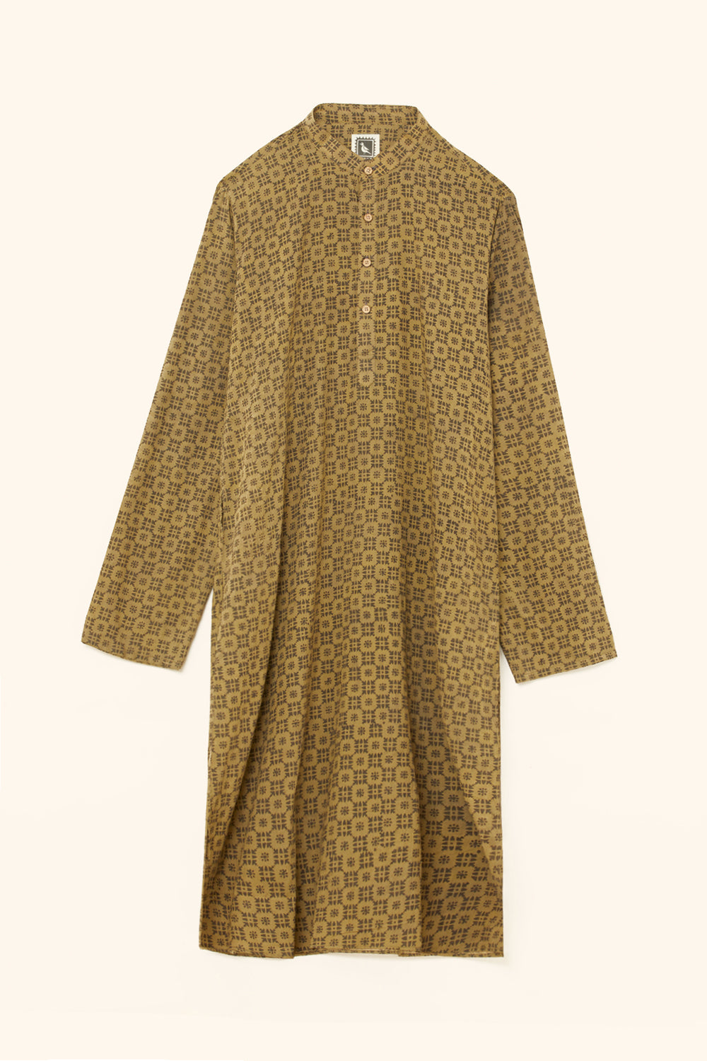 Rozan Olive Cotton Kurta