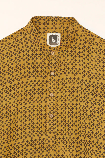 Kousa Ochre Cotton Kurta