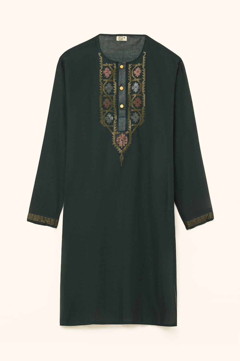 Jamdani Green Kurta