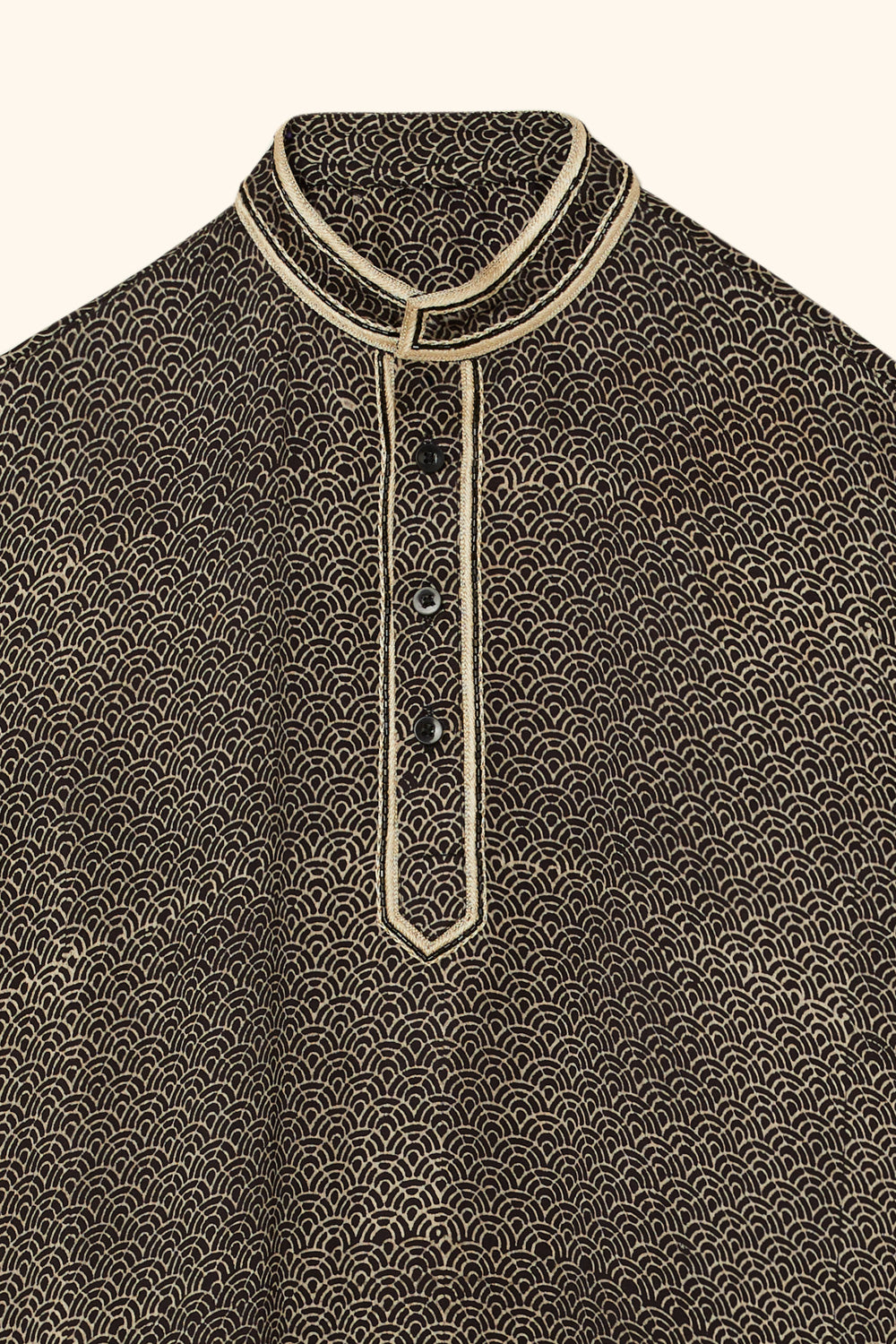 Embroidered Ajrakh Modal Kurta