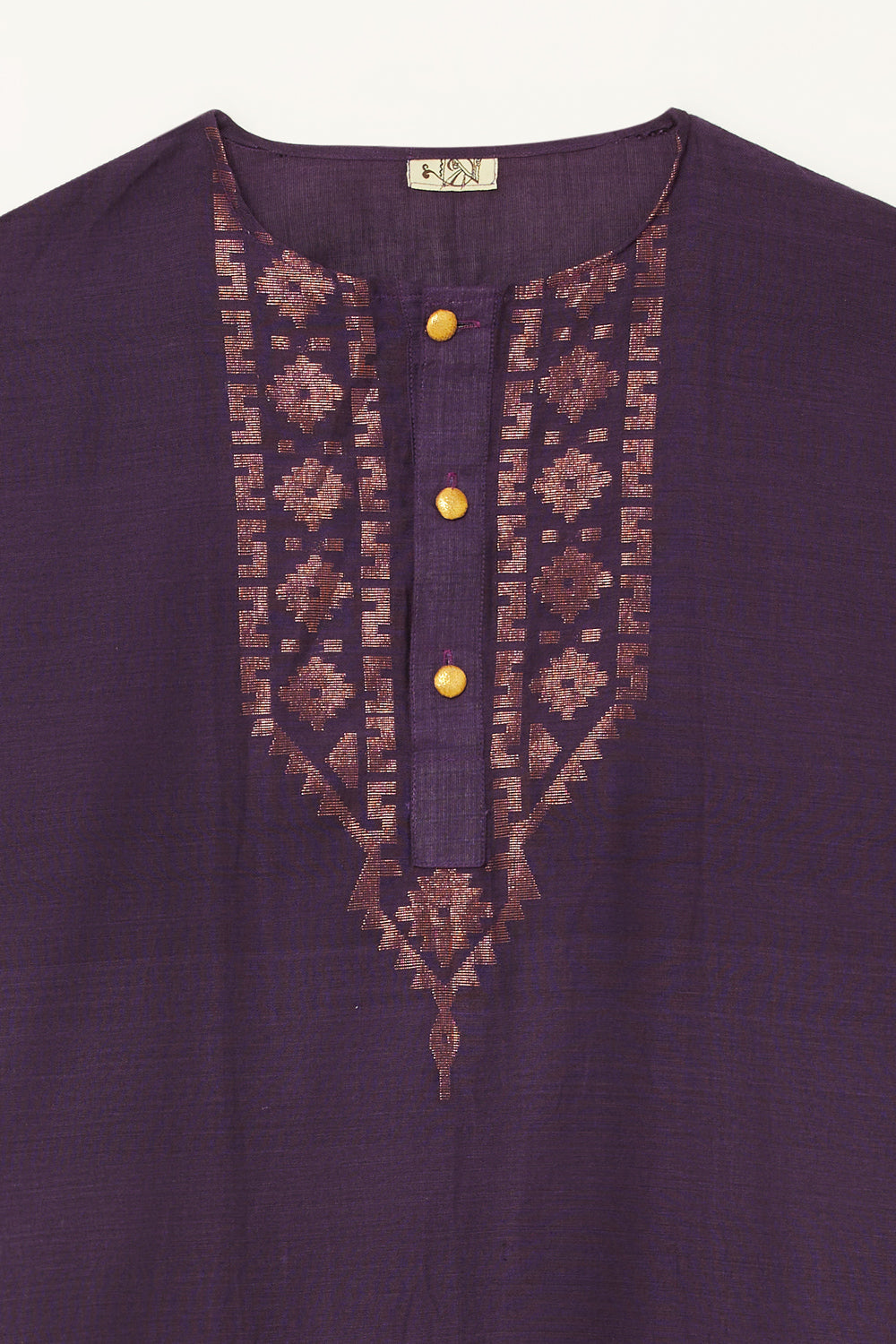 Jamdani Purple Kurta