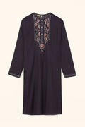Jamdani Dark Purple Kurta