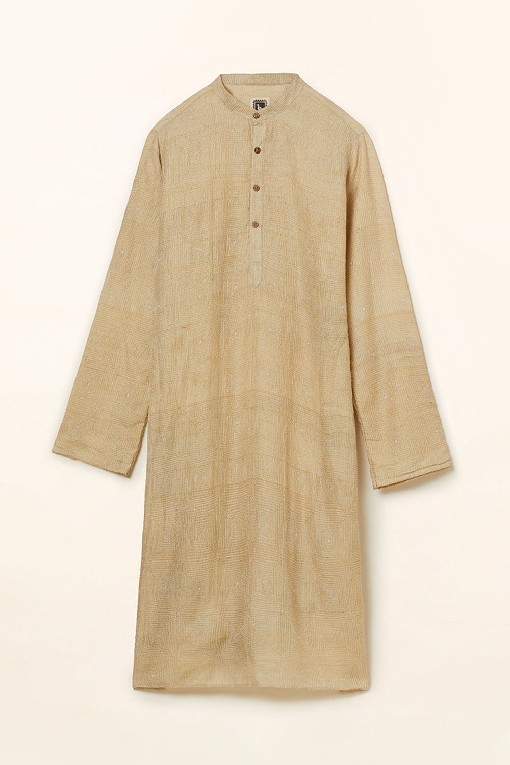 Bengal Kantha Work Pure Tussar Silk Kurta