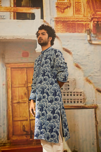 Guldaudi Blue Kurta