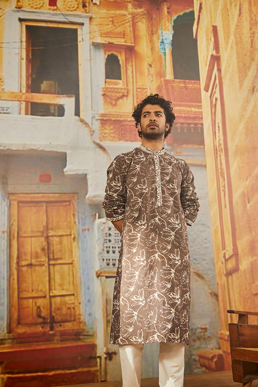 Kumud Grey Kurta