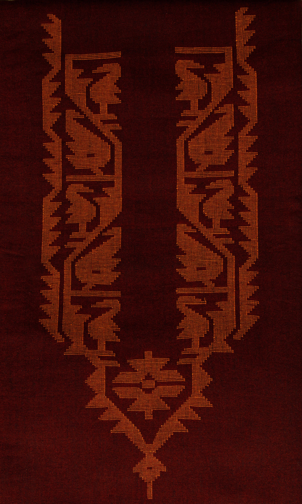 Carmine Jamdani Unstitched Kurta