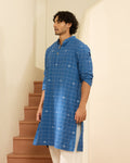 Neel Phul Jamdani Kurta