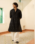 Kalo Phul Jamdani Kurta