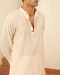 Laal Rekha Jamdani Kurta