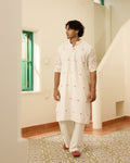 Laal Phul Jamdani Kurta