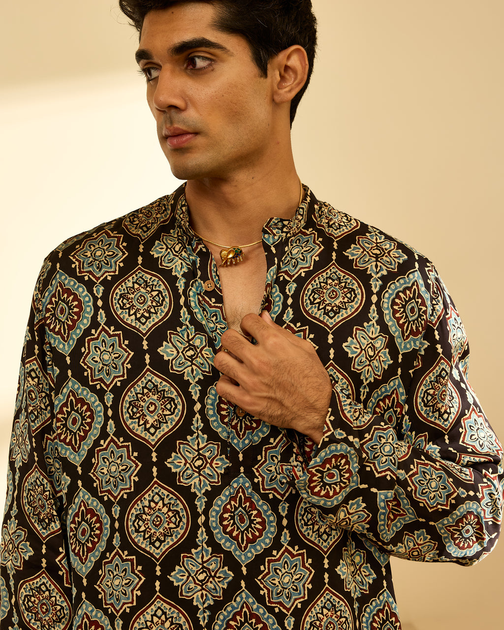 Minkudi Ajrakh Kurta