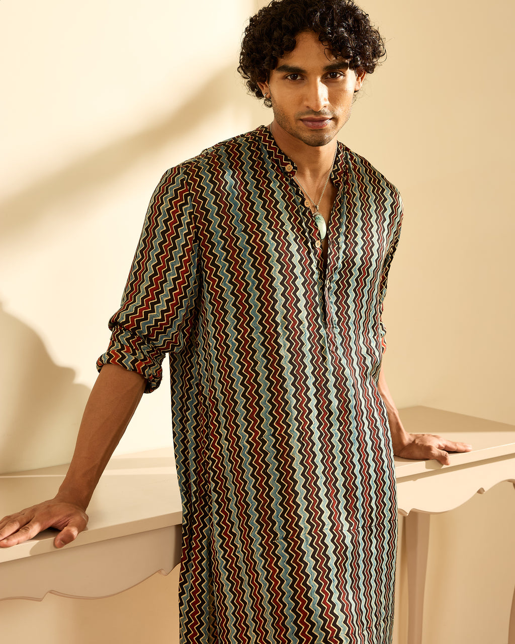 Mizan Ajrakh Kurta
