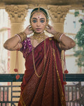 Mrinmoyee Maroon Saree