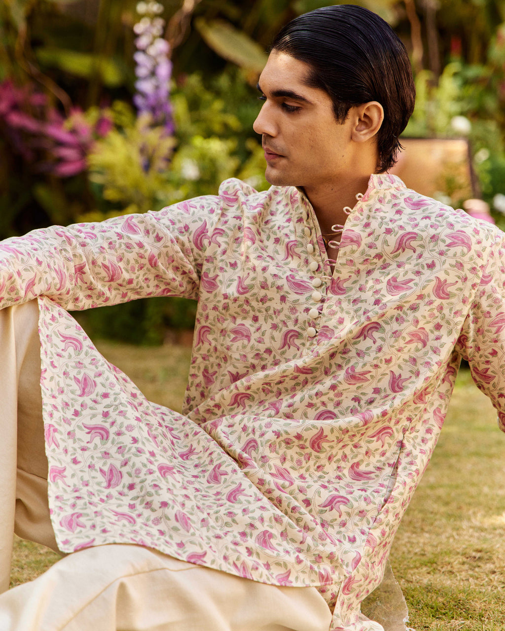 Tesu Jaal Off White kurta