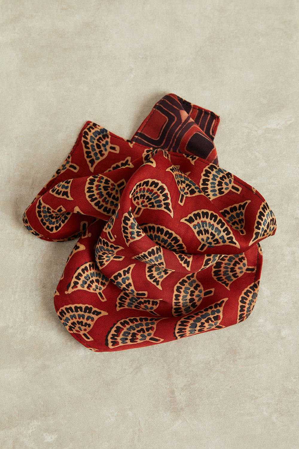 Pankh Ajrakh Dotarfa Pocket Square