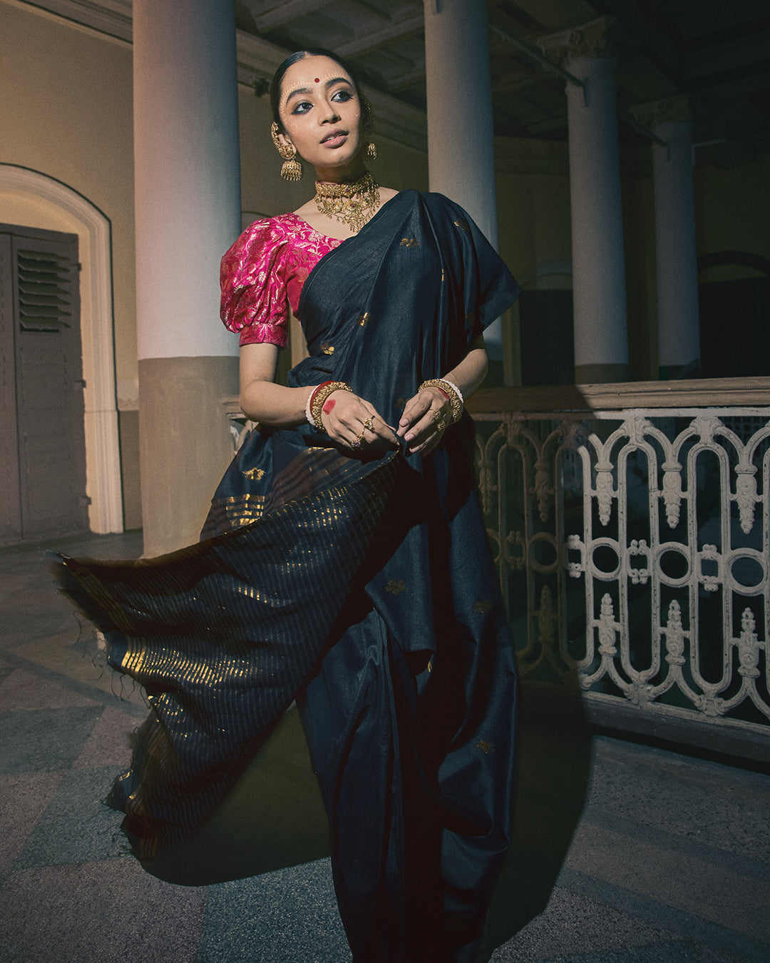 Mrinmoyee Black Saree