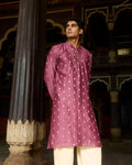 Manuhaar Purple Buta Chanderi Kurta