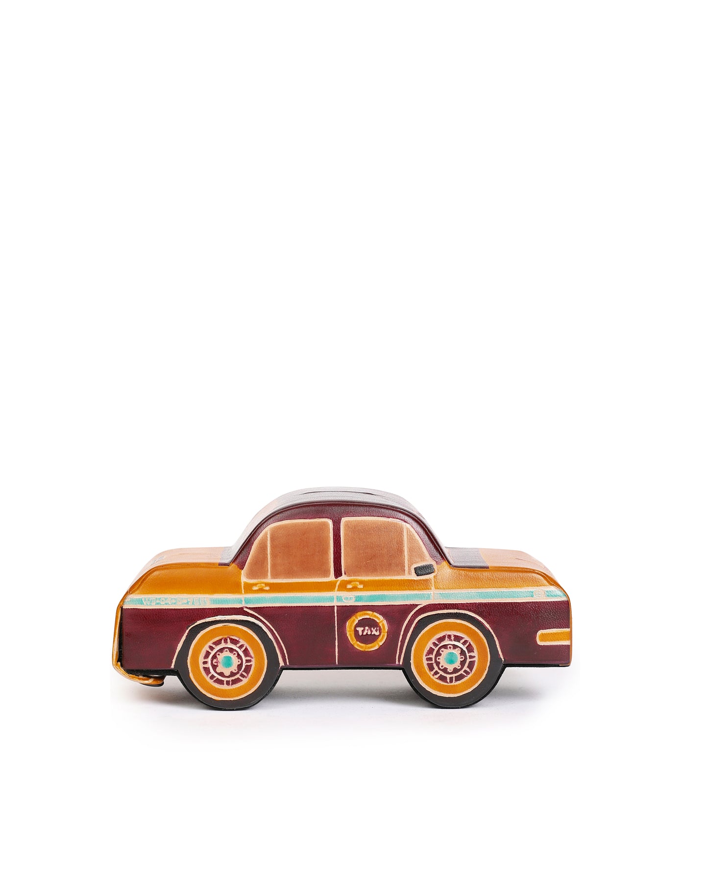 Taxi Money Bank Handcrafted Leather Shantiniketan