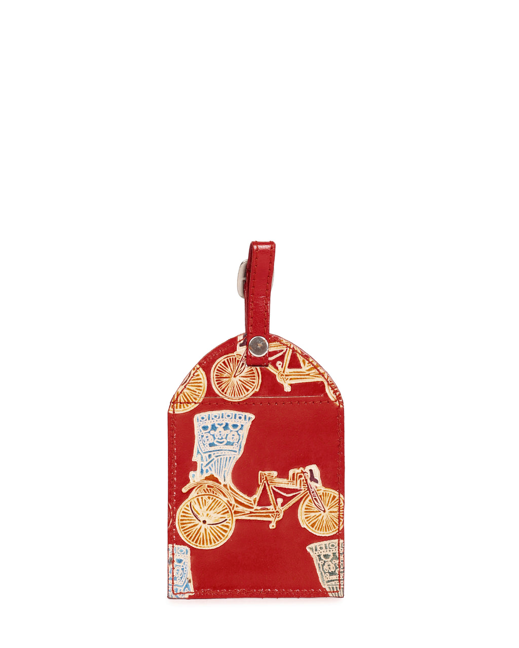 Rickshaw Luggage Tag Handcrafted Leather Shantiniketan