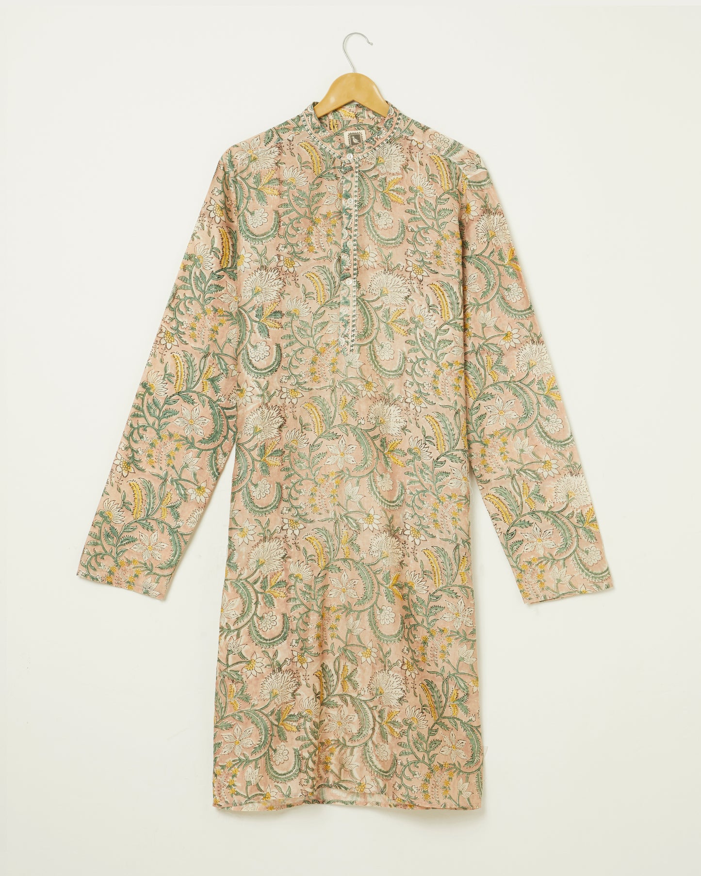 Gulabi Pure Chanderi Silk Kurta