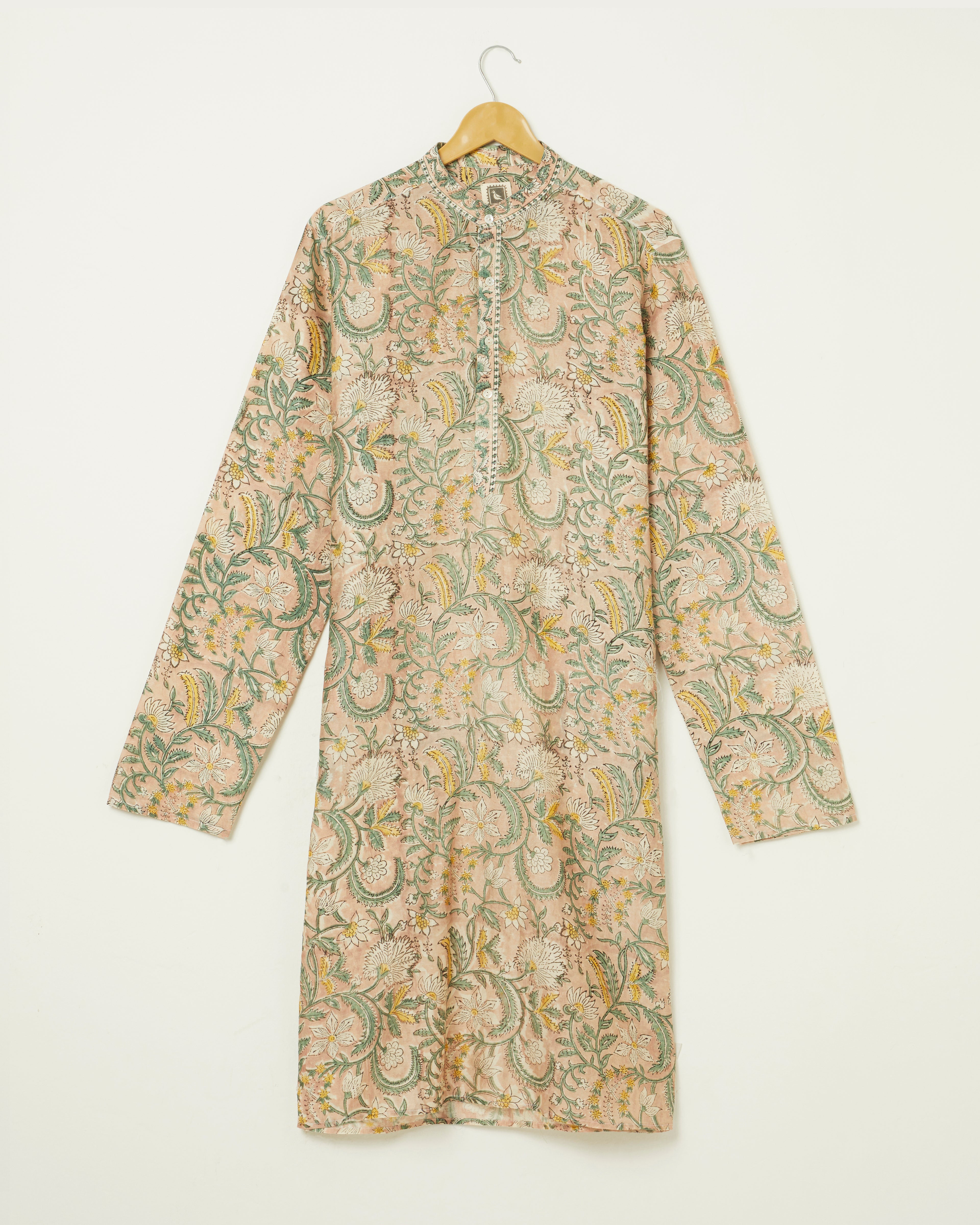 Gulabi Pure Chanderi Silk Kurta