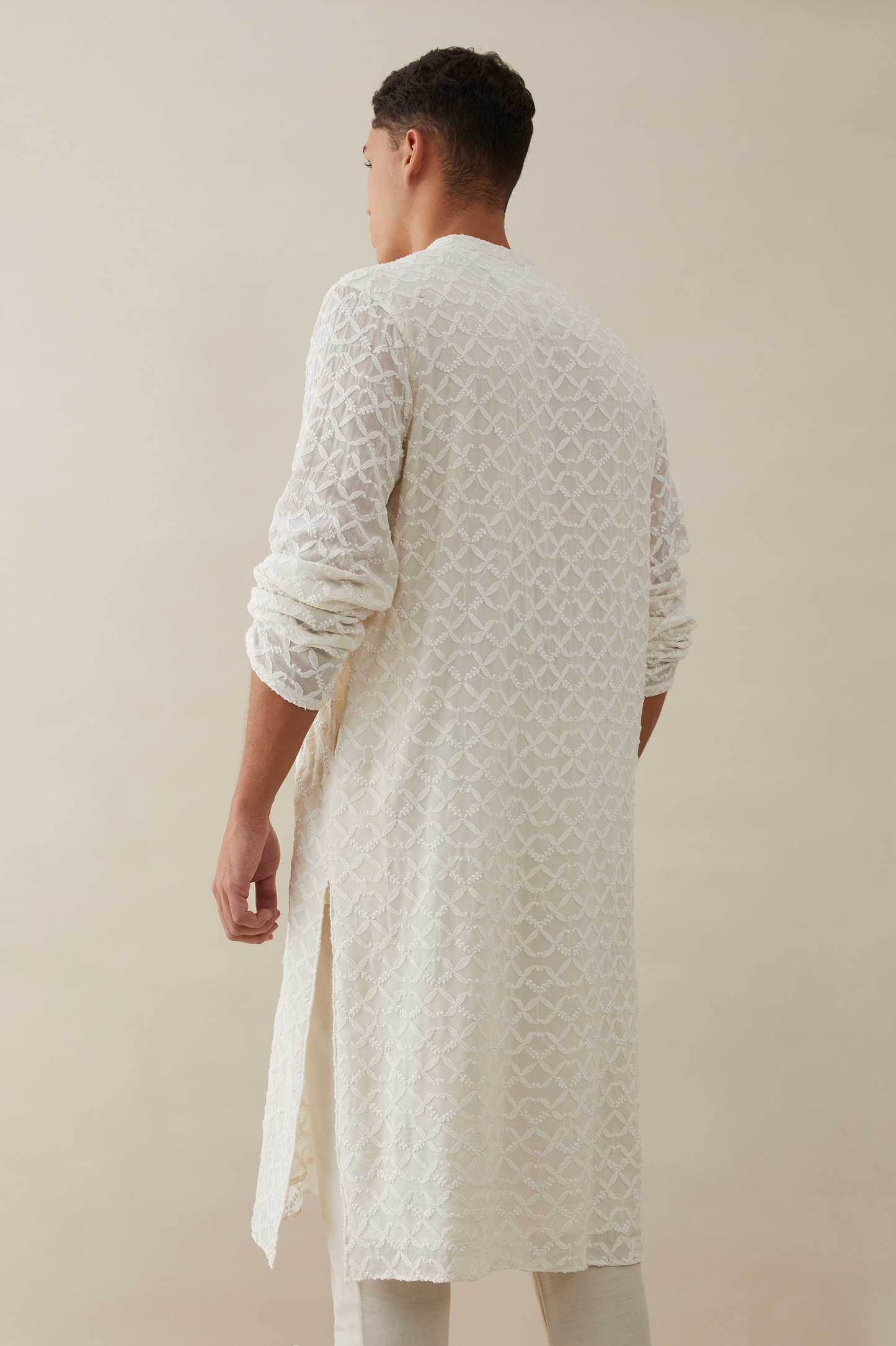 Crepe Chikankari Kurta