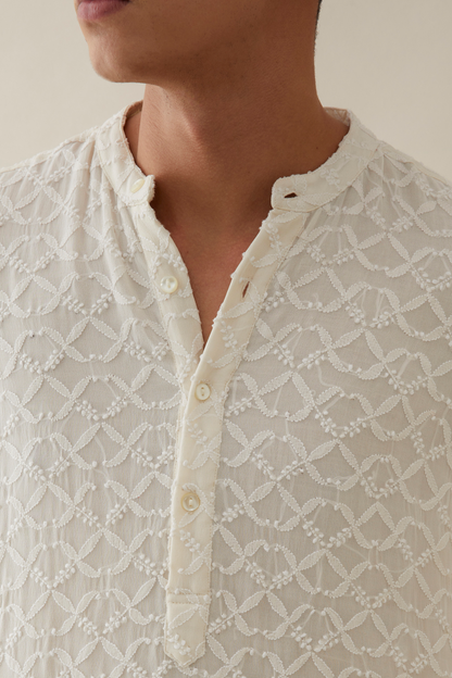 Crepe Chikankari Kurta