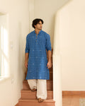 Neel Phul Jamdani Kurta