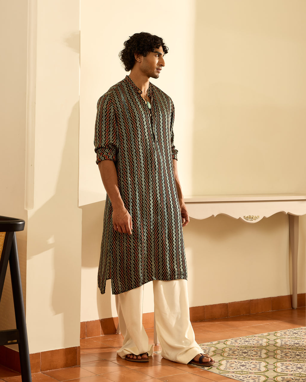 Mizan Ajrakh Kurta