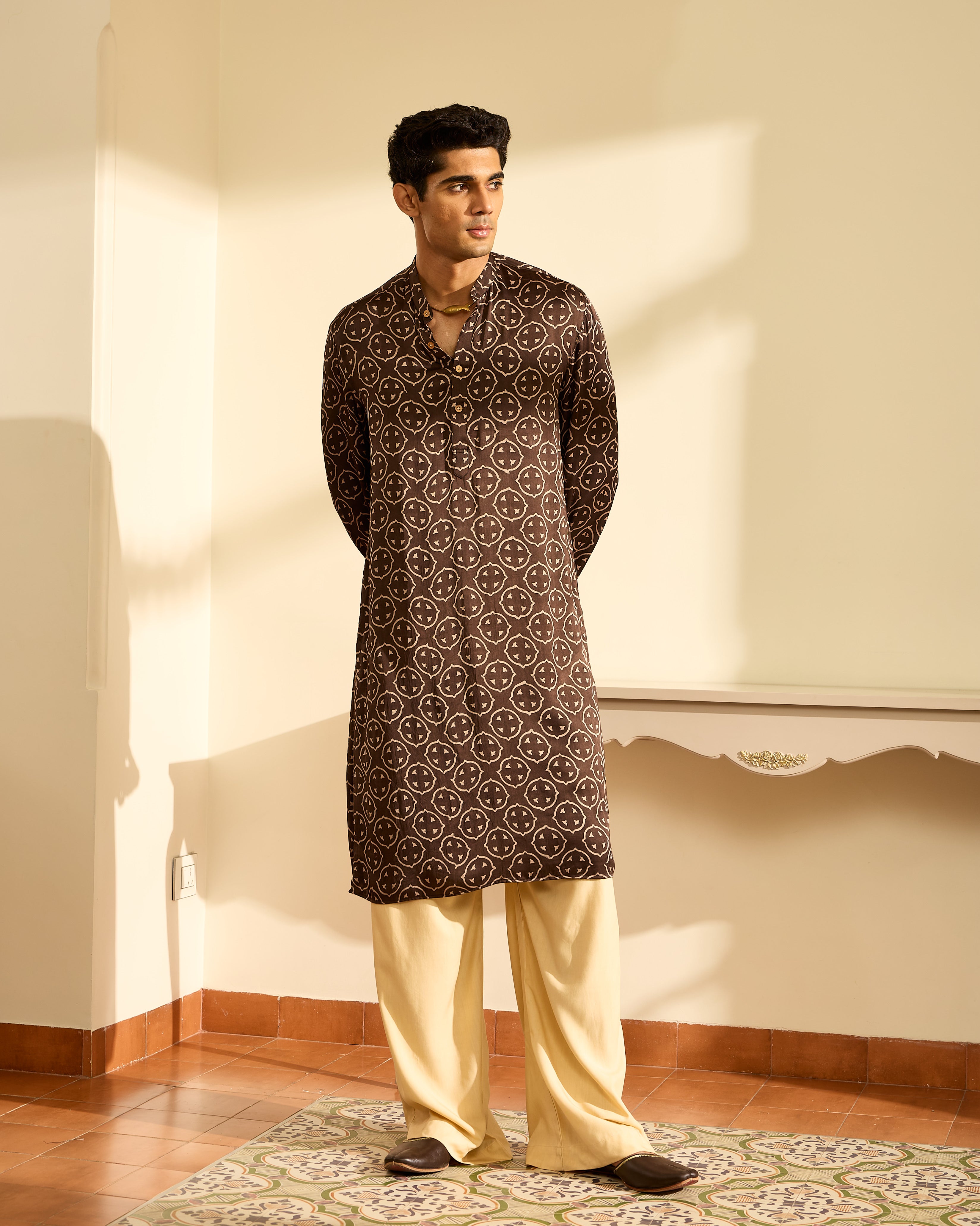 Kharek Ajrakh Kurta
