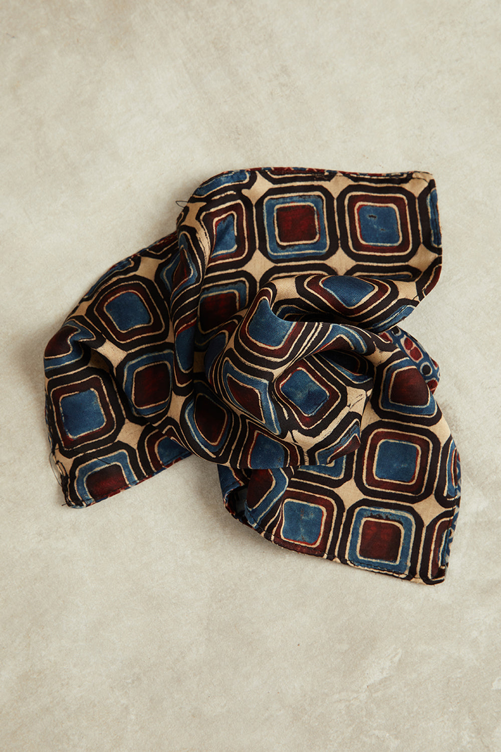 Jaal Ajrakh Dotarfa Pocket Square