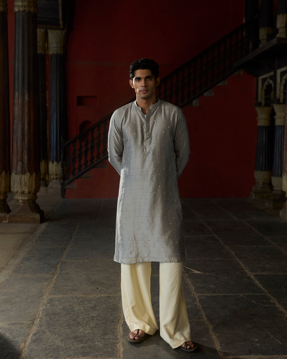 Manuhaar Ash Buta Chanderi Kurta