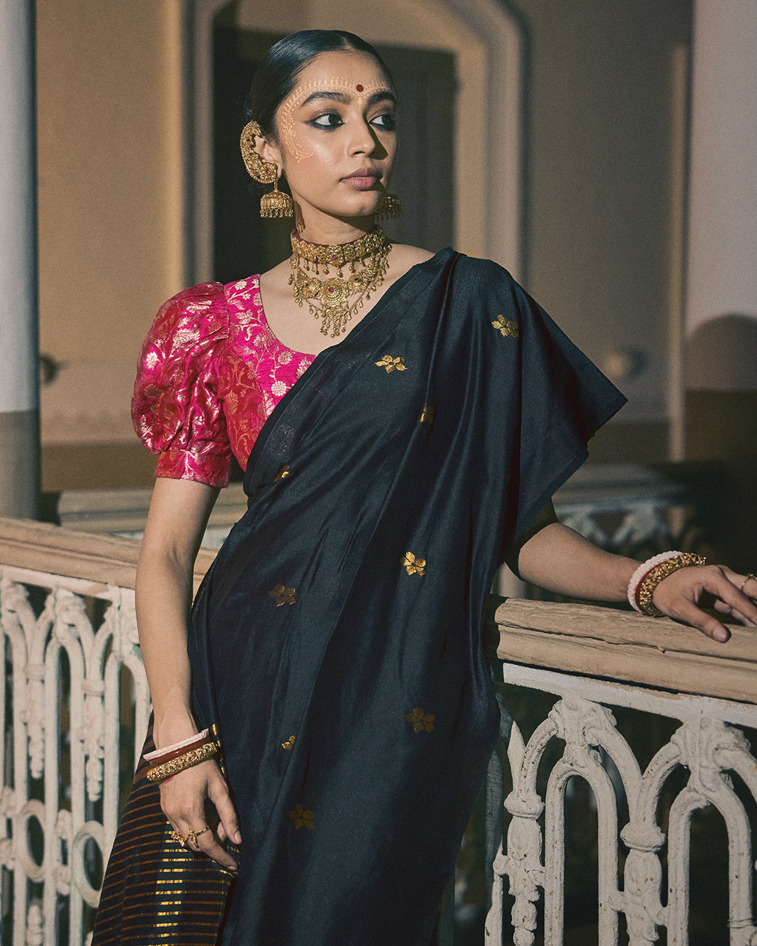 Mrinmoyee Black Saree
