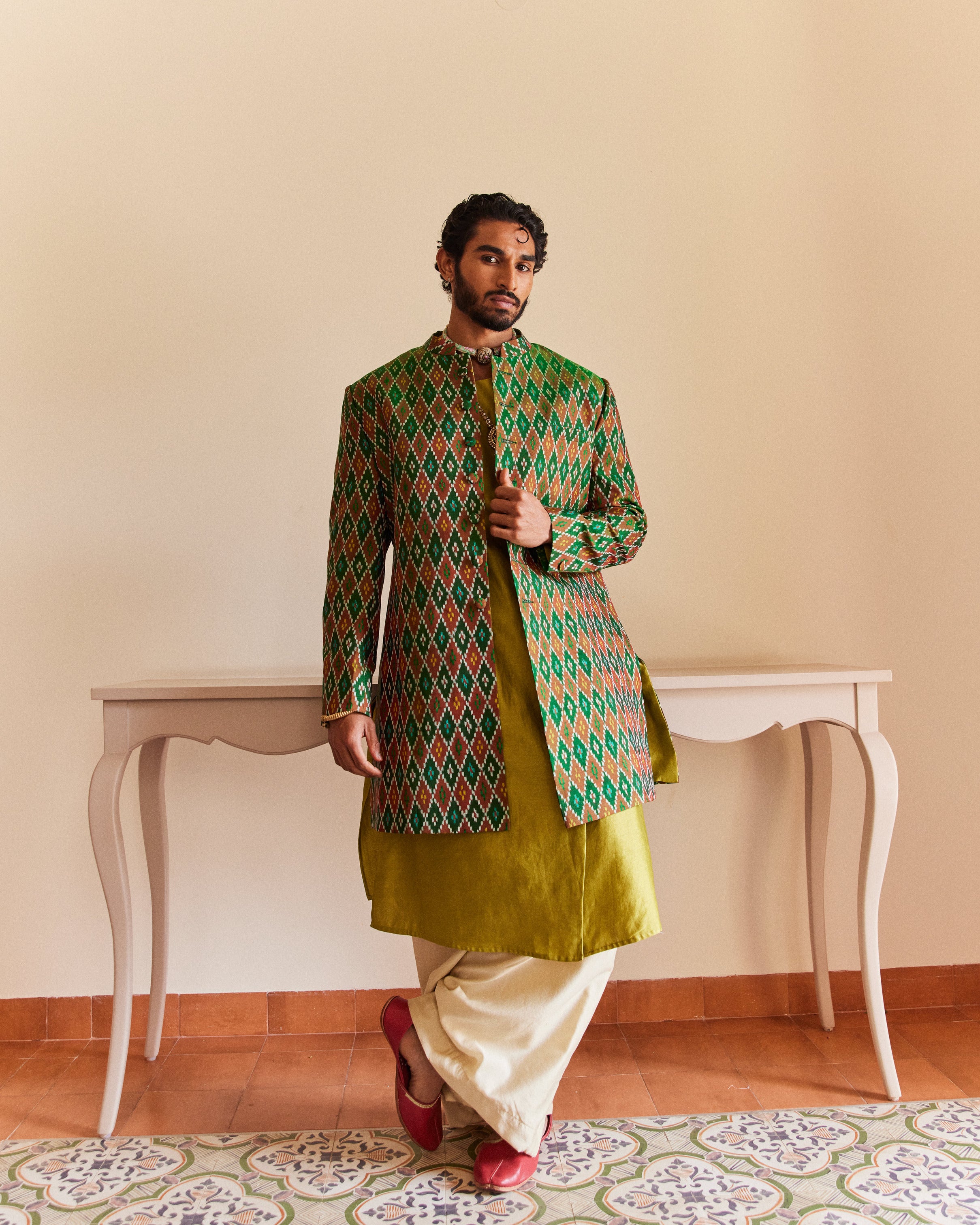 Barfi Green Achkan