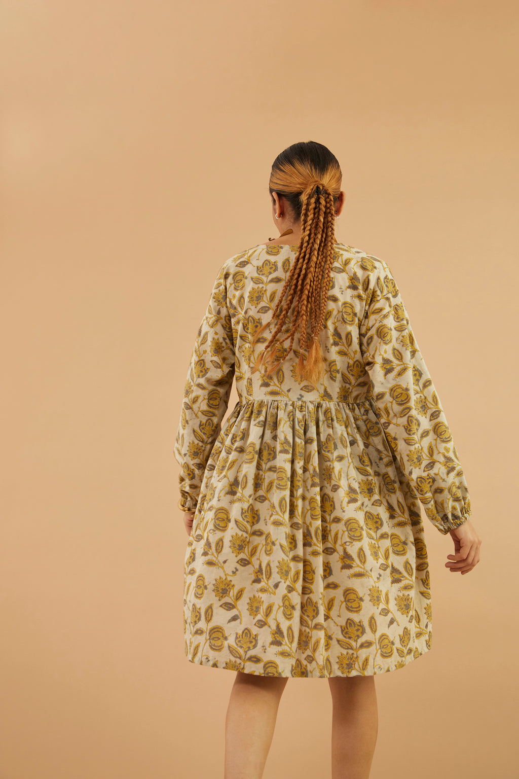 Floral Motif Bagru Alia Dress