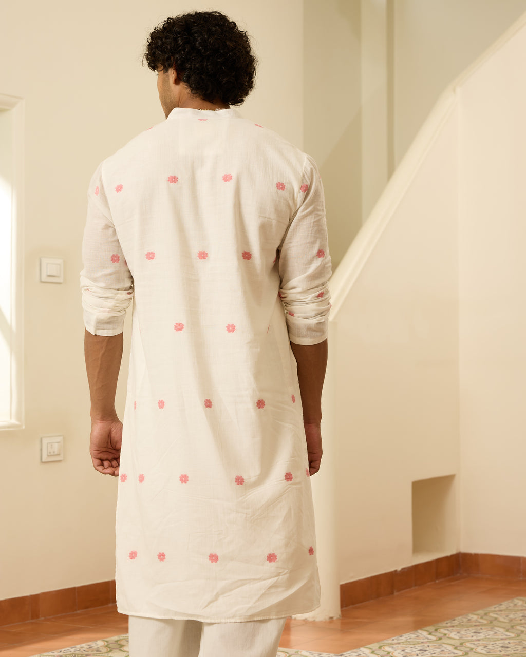 Laal Phul Jamdani Kurta