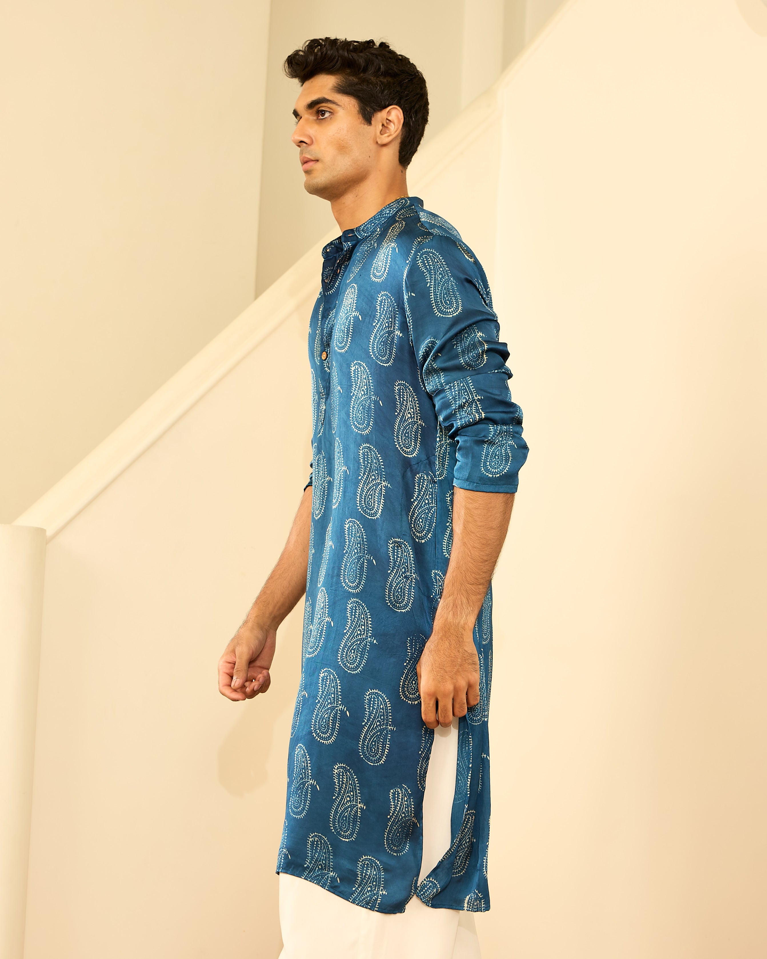 Kairi Ajrakh Kurta