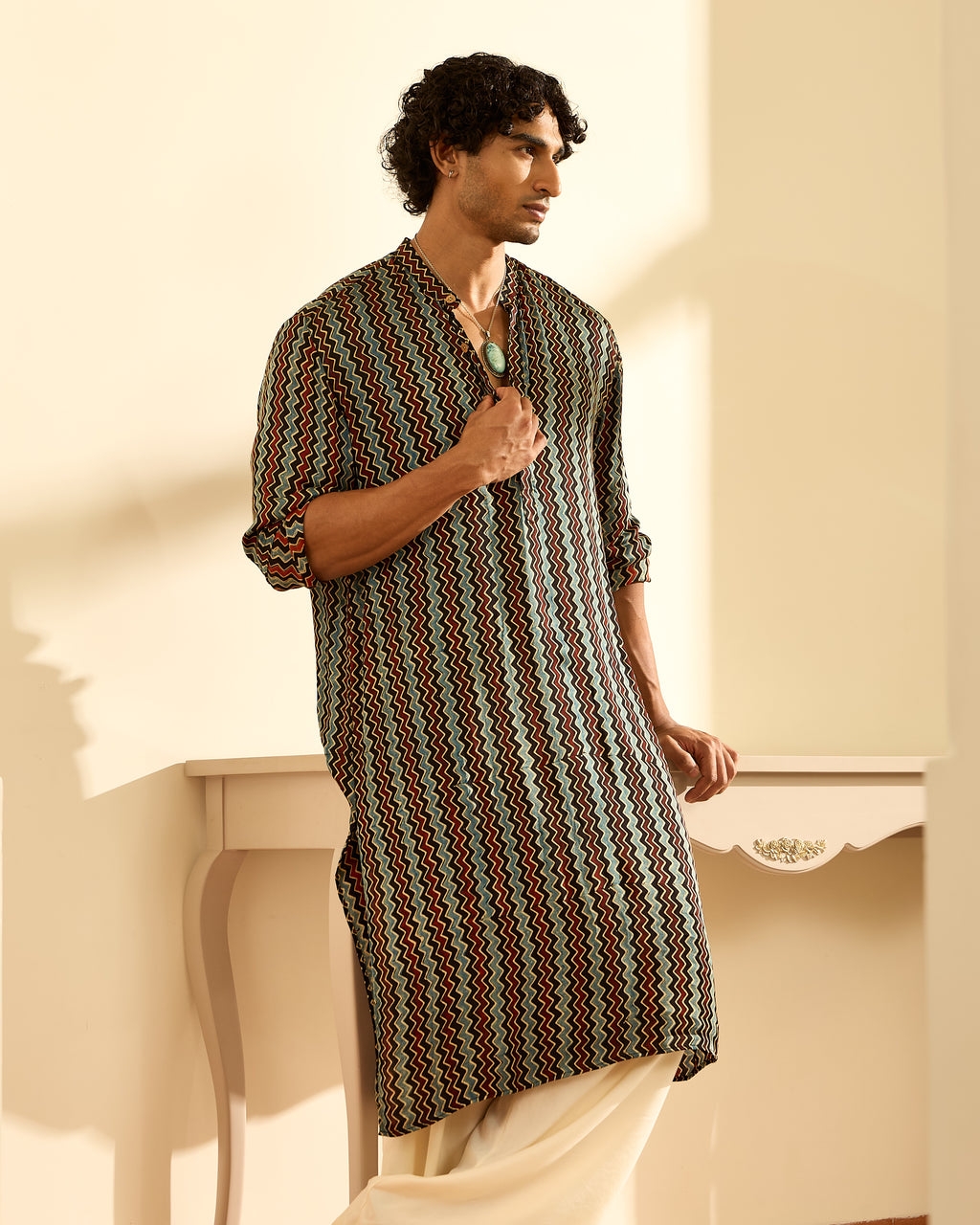Mizan Ajrakh Kurta